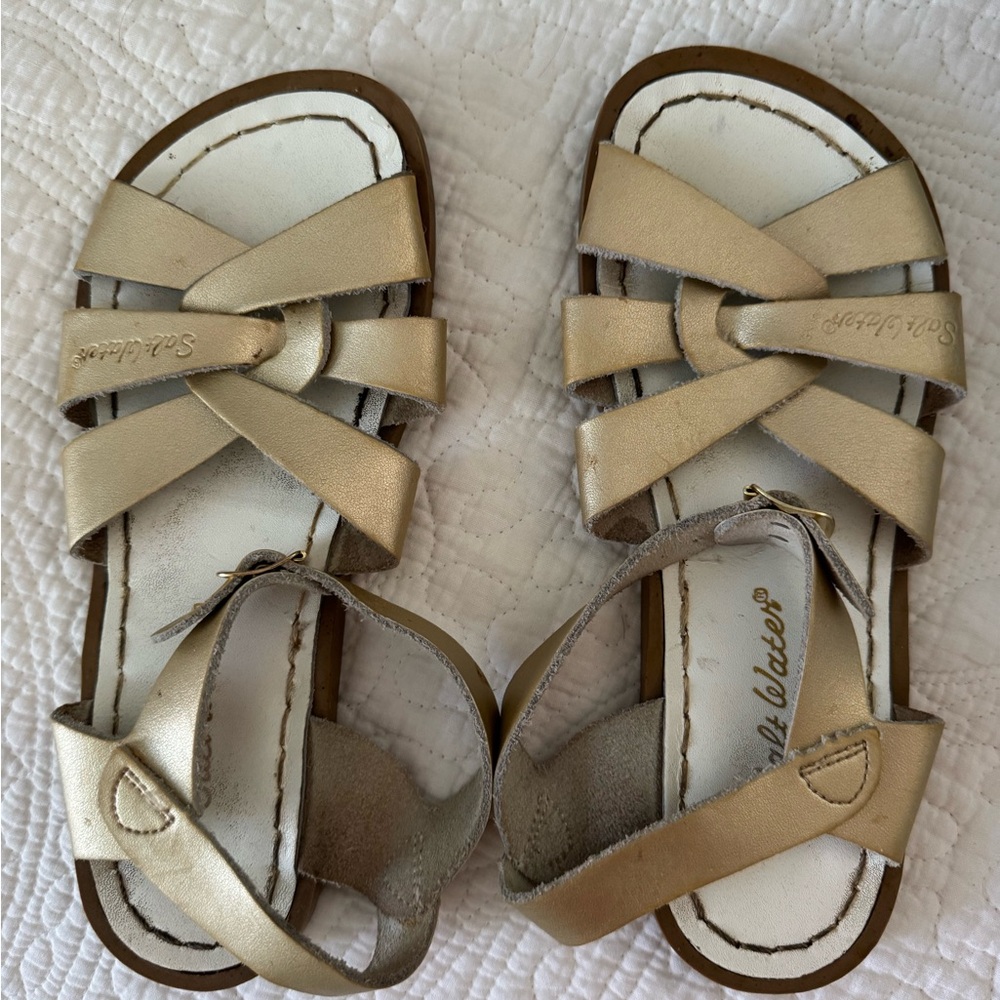 Salt Water Kids Gold Sandals size 2